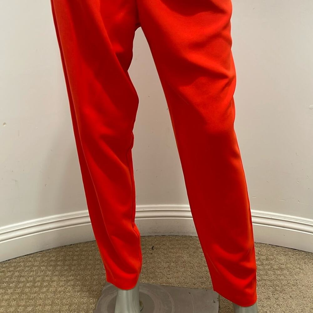 A.L.C. Pleat-front Straight Leg High Rise Straight Leg Pants in Ruby Red - Picture 9 of 14